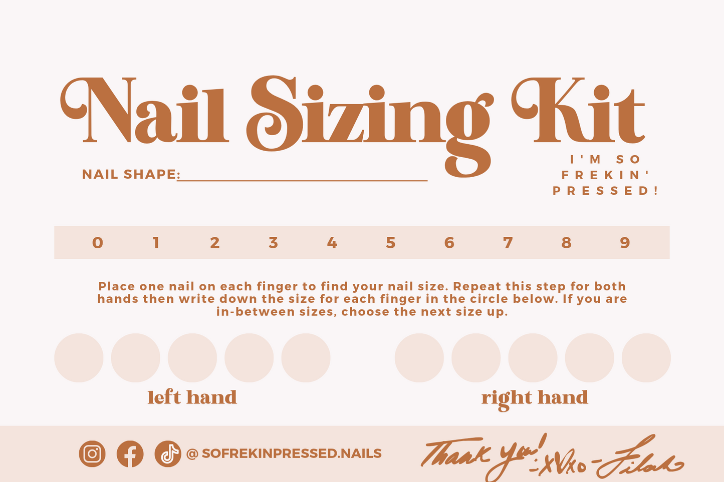 Standard Sizing Kit
